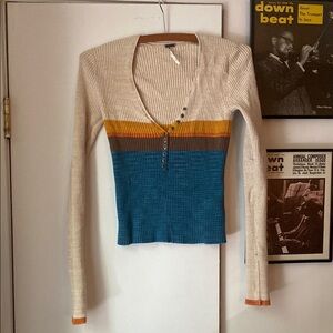 Vintage free people striped sweater top